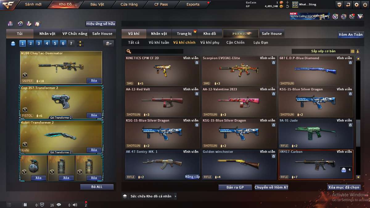 shop acc cf uy tin gia re
